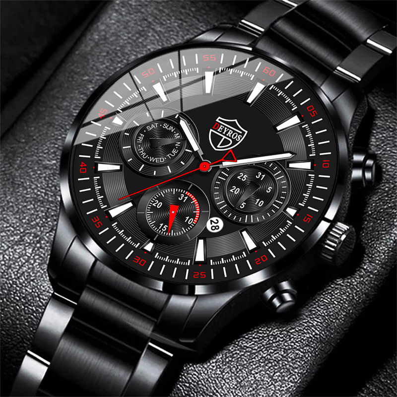 Luxury Watch All Black - Moda masculina relógios definir luxo masculino