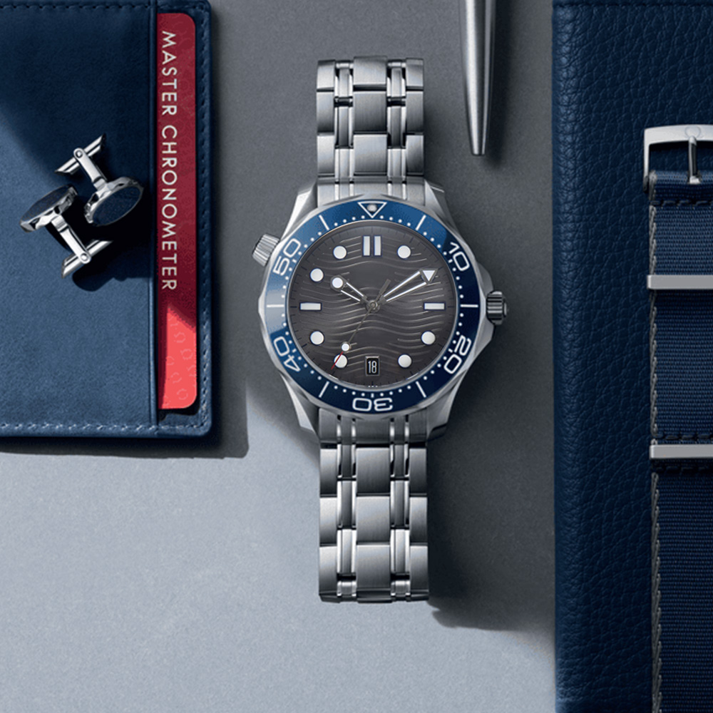Luxury Watch Omega - Relógio mecânico automático masculino com logotipo