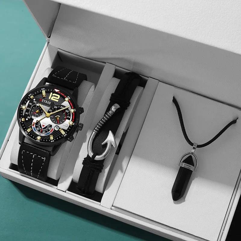 Luxury Watch All Black - Relógio de pulso de quartzo de