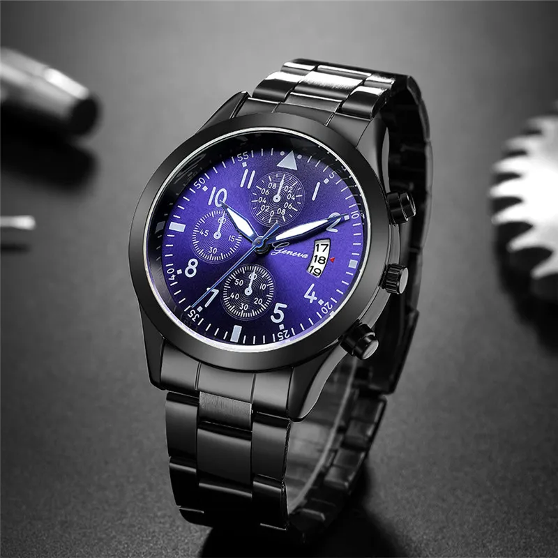 Luxury Watch All Black - Relógio masculino quartzo de aço inoxidável