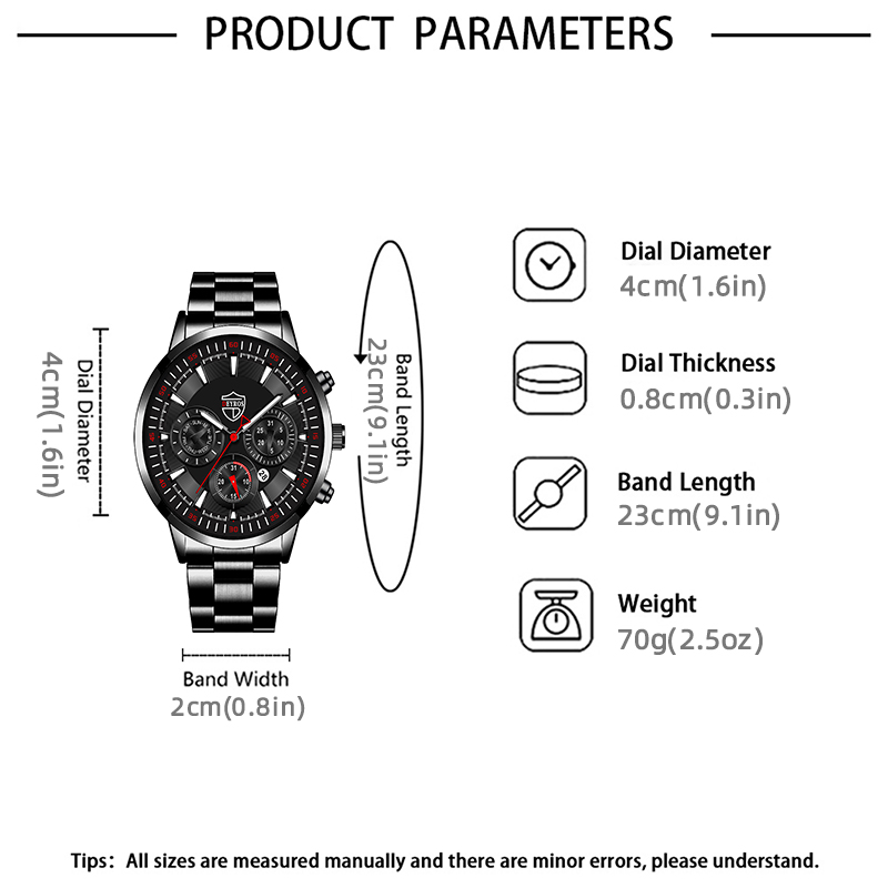 Moda masculina relógios defini - Luxury Watch All Black avaliação e preço