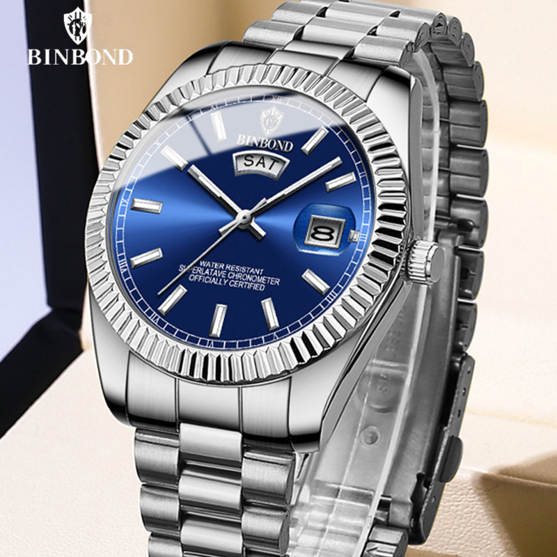 Binbond b7012 moda masculina n - Luxury Watch Omega avaliação e preço