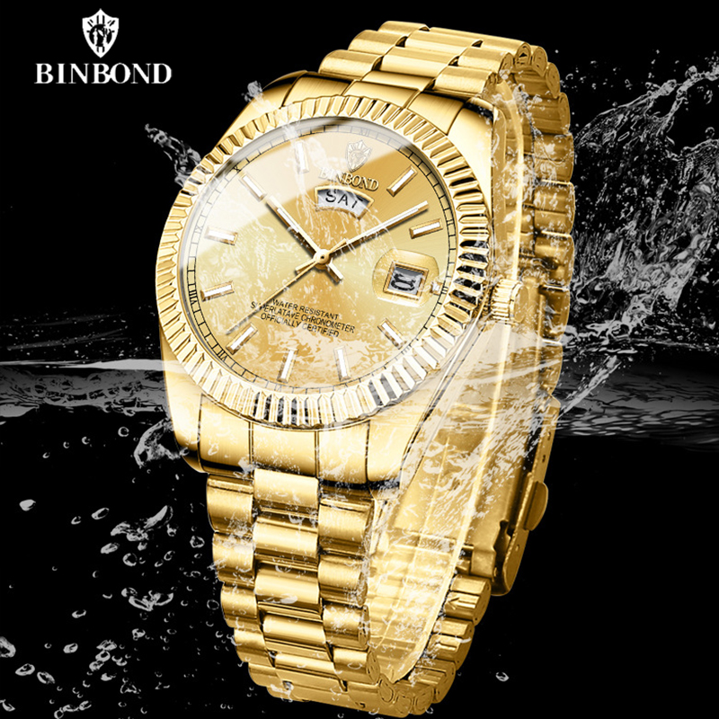 Binbond b7012 moda masculina n - Luxury Watch Omega avaliação e preço