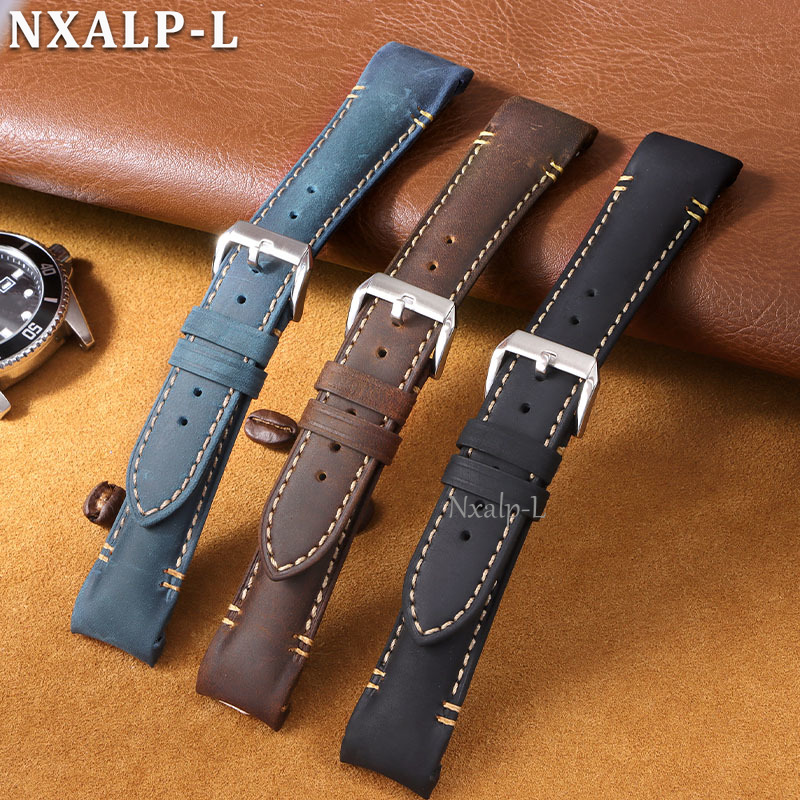 Pulseira de Couro Curvada com  - Luxury Watch Omega avaliação e preço