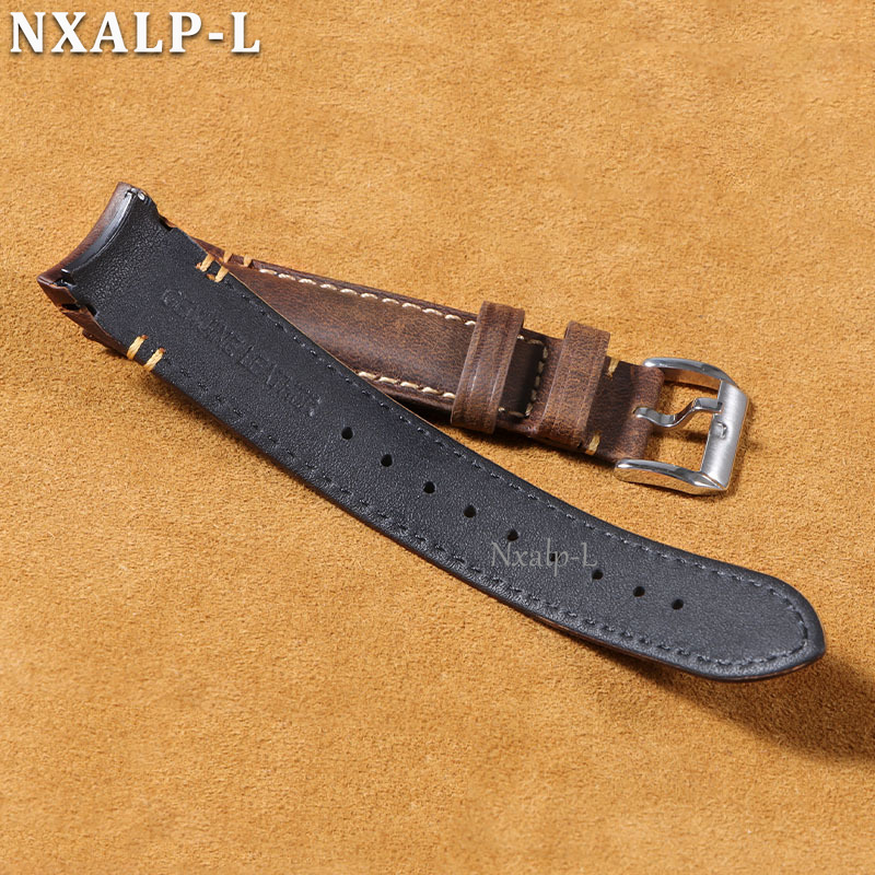 Pulseira de Couro Curvada com  - Luxury Watch Omega avaliação e preço