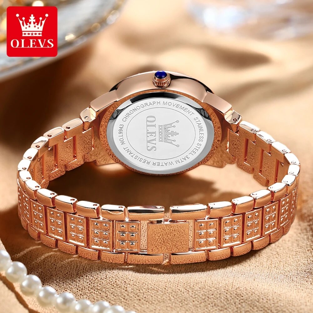 Olevs 9943 luxo todo diamante  - Luxury Watch Girl avaliação e preço