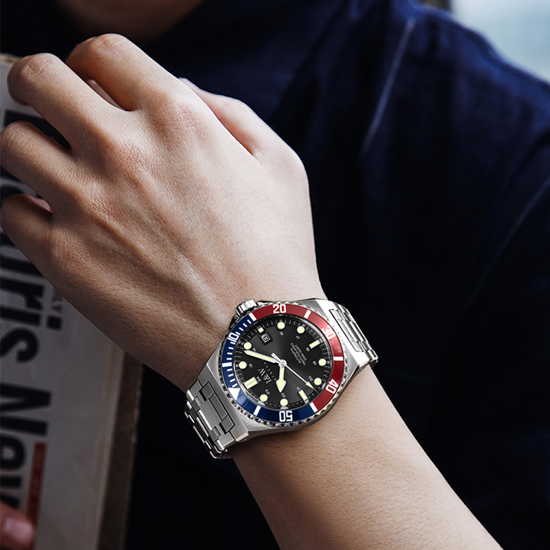 Relógio Mecânico à Prova d'Águ - Diver Watch 300M avaliação e preço