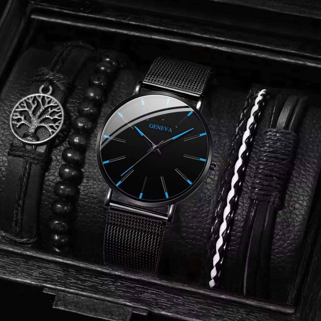 Relógio de quartzo e pulseira  - Luxury Watch All Black avaliação e preço