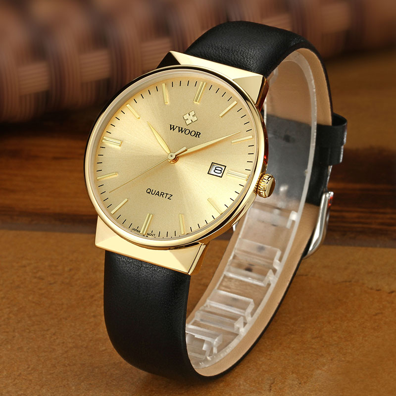 Wwoor relógios masculinos marc - Luxury Watch All Black avaliação e preço
