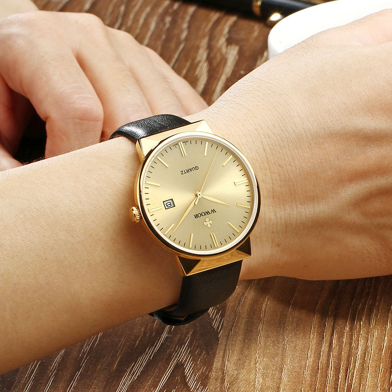 Wwoor relógios masculinos marc - Luxury Watch All Black avaliação e preço
