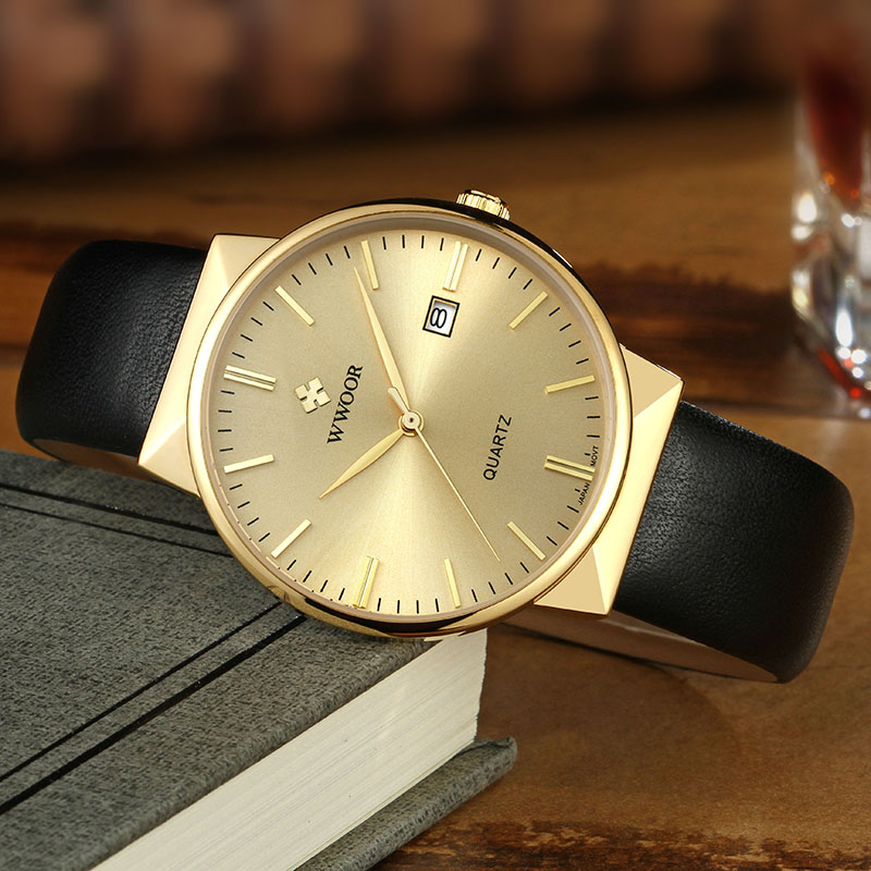 Wwoor relógios masculinos marc - Luxury Watch All Black avaliação e preço