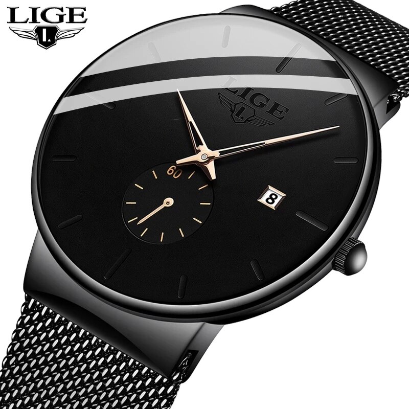 LIGE Moda Mens Relógios Top Ma - Luxury Watch Maker avaliação e preço