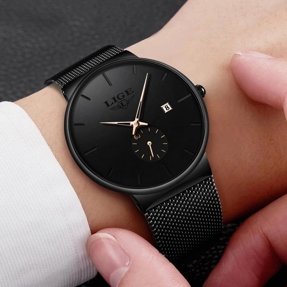 LIGE Moda Mens Relógios Top Ma - Luxury Watch Maker avaliação e preço