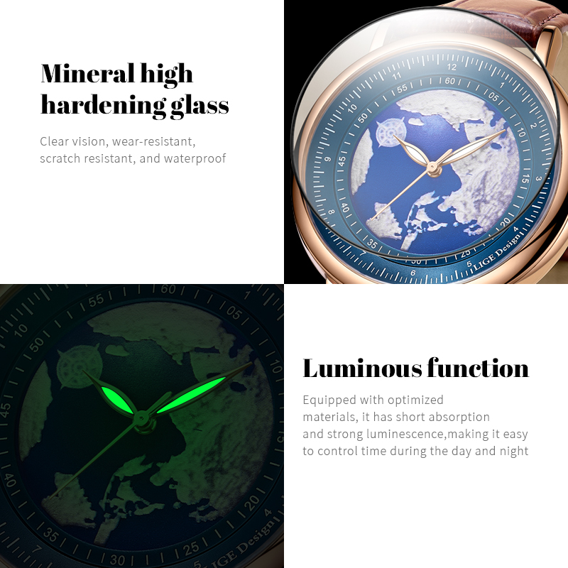 Relógio Masculino LIGE 2026, N - Luxury Watch Maker avaliação e preço